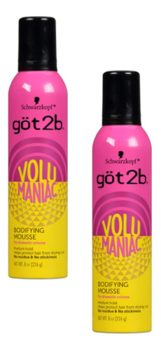 Got 2b Volumaniac Mousse Bodifying 8 Onzas (paquete De 2)