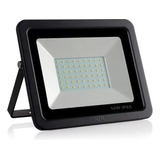 Reflector Led 50w Alta Potencia Bajo Consumo Exterior Color De La Carcasa Negro Color De La Luz Blanco Frío