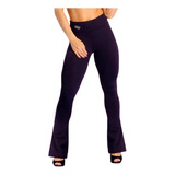 Calça Flare Bailarina Cós Alto Tecido Original Proteção Uv50