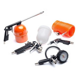 Kit Compresor De Aire Daewoo Pistola Manometro Set 5 Piezas