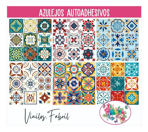Vinilo Autoadhesivos Azulejos Baño Cocina 15x15 10 Unid M01