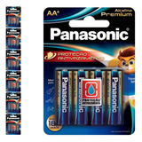 28 Pilhas Alcalinas Premium Aa 2a Panasonic 7 Cart
