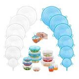 Tapas Silicona Ollas Recipientes Set X 6 Cocina Frutas 