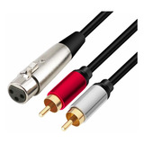 Cable De Audio Xlr Hembra A 2rca Macho, 10 Pies/3 M