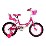 Bicicleta Infantil Topmega Vickfly R16 1v Frenos V-brakes Color Rosado Con Ruedas De Entrenamiento  