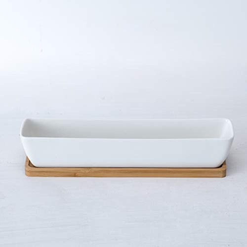 Maceta Moderna Rectangular Minimalista De Ceramica