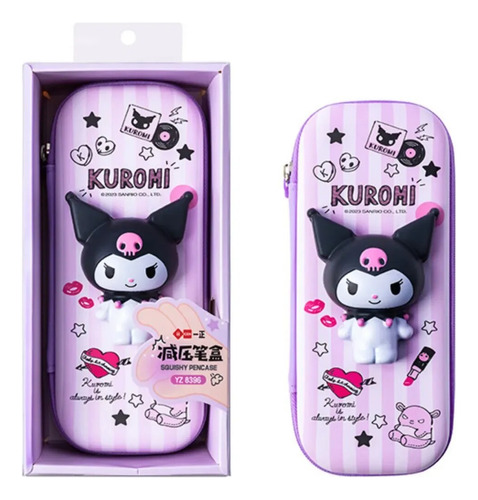 Set De Papelería 3d De Descompresión Kuromi Sanrio Cute