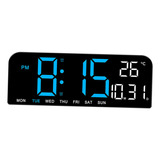 Reloj Despertador Digital De 4 Niveles De Brillo Azul