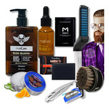 Pack Aceite Barba+ Peine Modelador Alisador Barba+máscarilla