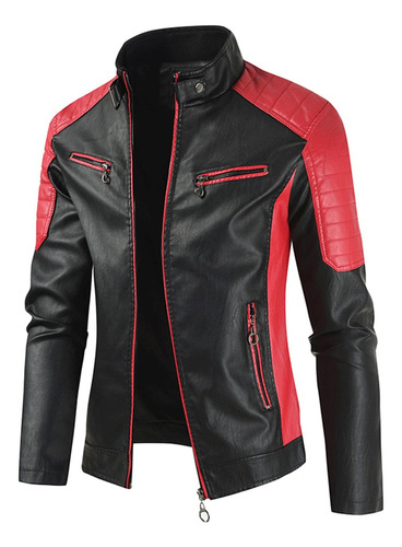 Chamarra Biker De Cuero Para Hombre Caballero