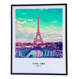 Cuadro Decorativo 20 X 25, En Color Con Torre Eiffel 