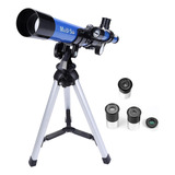 Maxusee Telescopio Niños + Oculares Y Espejo Lunar Azul