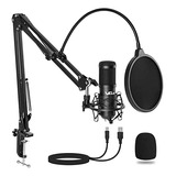 Vegue Kit De Micrófono Usb, Streaming Podcast Pc Condenser