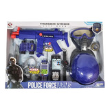 Set Policia Swat Juguete C/ Arma Y Accesorios Luz Y Sonido