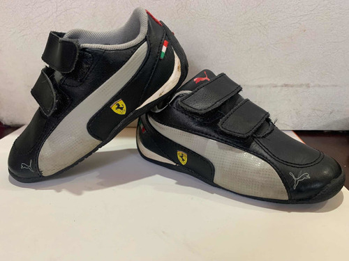 Zapatilla Puma Scuderia Ferrari Cuero Negra Niño Talle 6uk