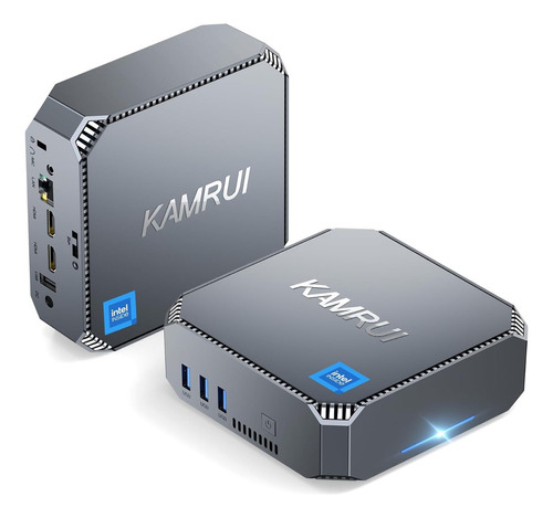 Mini Pc Kamrui Ak2plus Con Windows Windows 11 Pro, Intel Alder Lake-n100, Placa Gráfica Intel Uhd Graphics, Memoria Ram De 16gb Y Capacidad De Almacenamiento De 512gb - 12v Color Gris