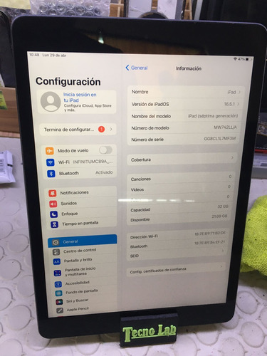 iPad 7ª Gen. Plateado 32gb Wi-fi 10  Libre De Cuentas