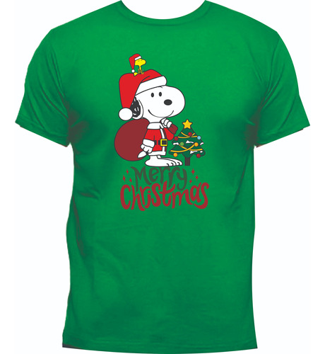 Camisetas Navideñas Snoopy Navidad Adultos Y Niños