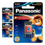 6 Pilhas Alcalinas Premium Aaa 3a Panasonic 3 Cart