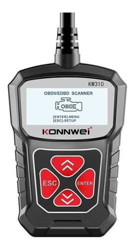 Konnwei - Escáner Universal Para Coche, Color Negro