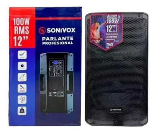 Cabina Activa Sonivox Vs-ac312nb Bluetooth Usb 100 Watts Rms