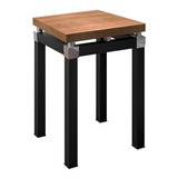 Mesa De Canto Malva Estilo Industrial 41cm Bp Nature Preto