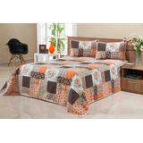 Kit Cobre Leito Floral Cama Box Queen Size Piquet 3 Peças 