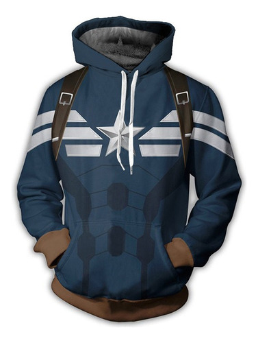 Sudadera Con Capucha Y Cremallera Marvel Capitán América