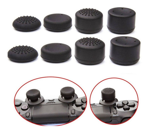 Pack 8 Thumb Grips Ps4 Altos Gomas Kontrol Freeks Full