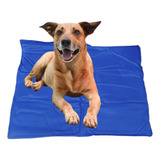 Tapete Refrescante Gelado Para Cães  Azul Grande 90x50