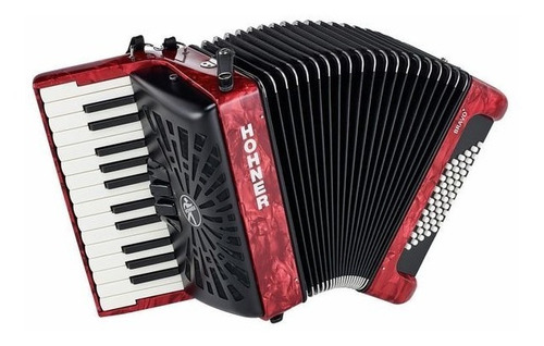 Acordeon Hohner Bravo Ii 48 Rojo Tecla Silenciosa A16531s