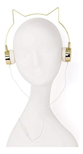 Lux Accessories Auriculares Inalámbricos Gold Cat Ears Edi.