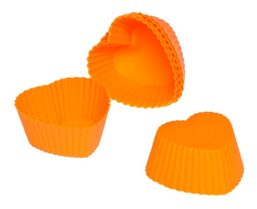 Set X6 Moldes Muffins Corazón Nouvelle Cuisine Silicona