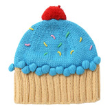 Xinqiao Unisex Kids Cupcake Beanie Cartoon Knitting Hat Para