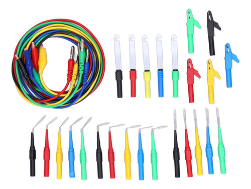 Kit De Prueba De Sonda Trasera Cables De Conector Banana Bue