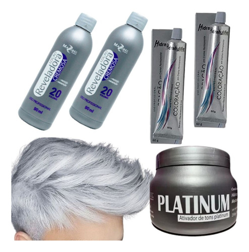 Kit Platinum 2 Tintas 12.16 2 Ox 1 Matizador 250g Mairibel