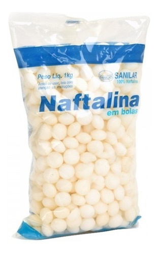 Naftalina Bolas 4 Kg (4 Pacotes De 1kg Cada)