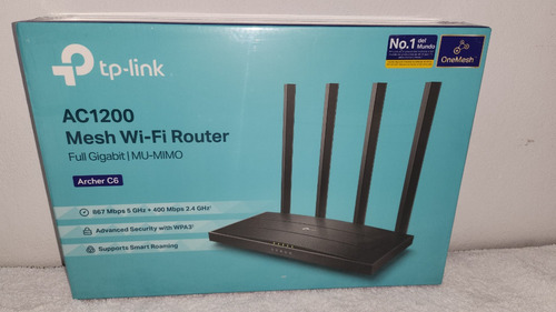 Router, Access Point Tp-link Archer C6 V4 Negro Ac1200