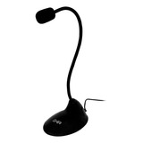 Microfono Ghia Para Pc De Escritorio Con Cuello Flexible 3.5mm Color Negro Modelo Gac-218