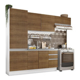 Cozinha Compacta Madesa 100% Mdf Acordes Armário E Balcão Br Cor Branco/rustic