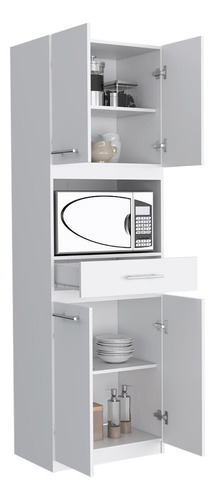 Mueble Microondas Alto Manchester Rta Blanco