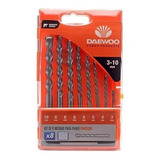 Set Mechas Widia 8pcs Pared Kit Brocas Daewoo Mampostería