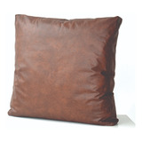 Funda Almohadón 60x60 Cm Eco Cuero Ideal Sillón Algarrobo