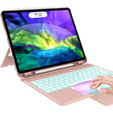 Teclado Rosa Touchpad + Soporte Para iPad Pro 12.9  