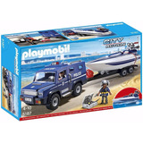 Playmobil Coche De Policia Con Lancha 5187 City Action Edu