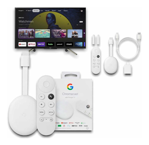 Google Chromecast Tv Voz 4k 8gb Con 2gb Ram Ultima Versión