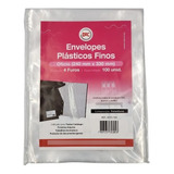 Saco Plastico Envelope 24x33 0,06 A4 Ofício C/ 4 Furos 100un