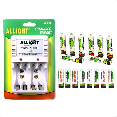 Kit 16 Pilhas Recarregáveis + Carregador Bivolt Aa\u002Faaa | Frete grátis