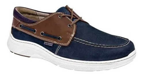 Zapato Dockers D211642 Casual Náutico Nobuck Azul Marino 