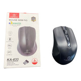 Mouse Sem Fio Recarregável 2.4ghz 3200 Ka-633 Kapbom Preto